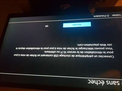 Exemple d'une console PS4 à restaurer