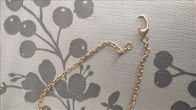 Bijoux ancien collier avec perles bleues (111-50/A0-87