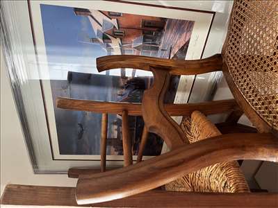 Exemple d'un siège en bois à restaurer