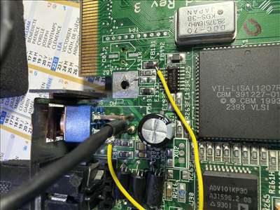 Voici un exemple d'une carte centrale à réparer