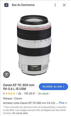 Annonce pour réparer un objectif photo