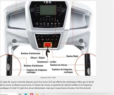 Exemple d'un tapis roulant à restaurer