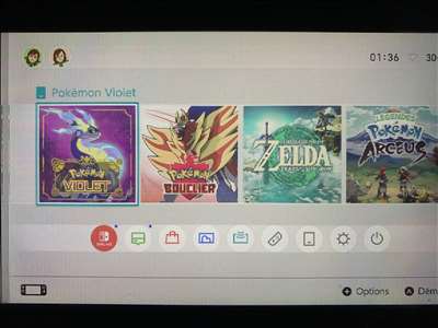 Voici un exemple d'une Nintendo Switch à réparer