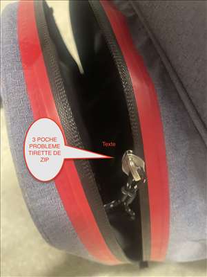 Voici un exemple d'un Zipper de sac à réparer