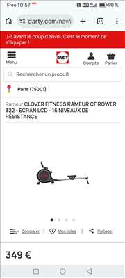 Voici un exemple d'un rameur cardio à réparer