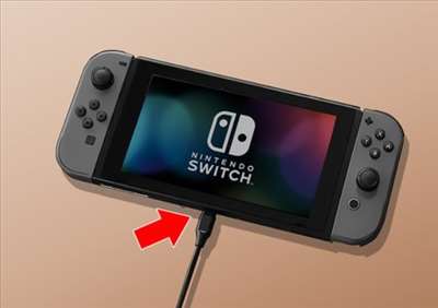 Voici un exemple d'une Nintendo Switch à réparer
