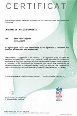 Photo de réparation de voiture n°14874 à Rennes par le réparateur La Rennes De La Clé Automobiles