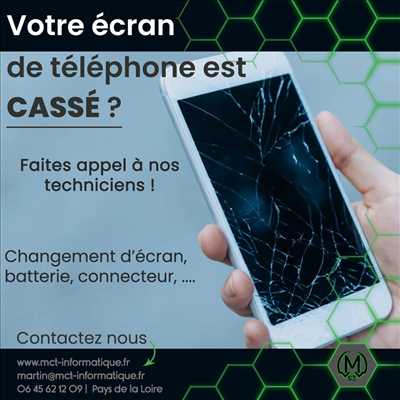 Photo de réparation de téléphone n°3038 à Chemillé-en-Anjou par le réparateur MCT INFORMATIQUE