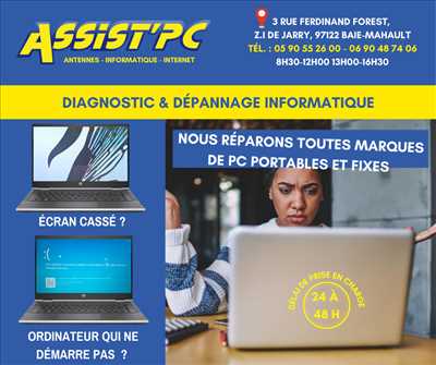 Exemple de réparation d'ordinateur n°5301 à Pointe-à-Pitre par EURL ASSIST'PC