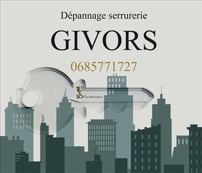 Exemple de réparation de porte d'entrée n°8957 à Givors par 3dserrure