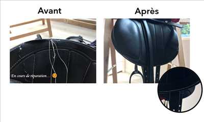 Exemple de restauration de cuir n°9297 à Étampes par Gaël