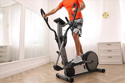 Marchfunny Support Pour Téléphone/tablette Sur Vélo D'appartement Ou Elliptique - Longueur Réglable 12-24 Cm - Pivote à 360°