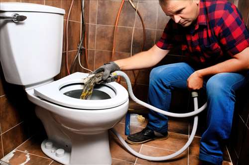un plombier réparant vos wc - Annullin