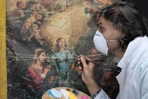 entretien de tableaux anciens - zone : Houilles