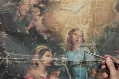 restauration de tableau avec Corentin Répare à Sommières